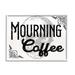 Stupell Industries Az-661-Framed Mourning Coffee Skull Framed On Wood by Lil' Rue Print Wood in Black/Brown | 11 H x 14 W x 1.5 D in | Wayfair