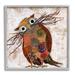 Stupell Industries Patterned Owl Collage Framed On Wood Print Wood in Blue/Brown/Red | 24 H x 24 W in | Wayfair ay-973_gff_24x24