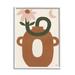 Stupell Industries Modern Boho Plant Vase Framed On Wood Print Wood in Brown | 14 H x 11 W x 1.5 D in | Wayfair ay-848_wfr_11x14