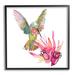 Stupell Industries Desert Hummingbird Watercolor Framed On Wood Print Wood in Brown/White | 17 H x 17 W in | Wayfair ay-991_fr_17x17