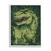 Stupell Industries Green Abstract T-Rex Framed On Wood by Nidhi Wadhwa Print Wood in Brown | 20 H x 16 W x 1.5 D in | Wayfair az-740_wfr_16x20