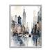 Stupell Industries New York Urban City by Irena Orlov - Single Picture Frame Print on Wood in Brown/Gray | 30 H x 24 W in | Wayfair