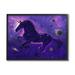 Stupell Industries Purple Unicorn Nebula Framed On Wood by Vincent Hie Print Wood in Brown | 24 H x 30 W x 1.5 D in | Wayfair az-877_fr_24x30