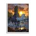 Stupell Industries Unicorns In Sunset Framed On Wood by Vincent Hie Print Wood in Brown | 14 H x 11 W x 1.5 D in | Wayfair az-878_wfr_11x14