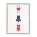 Stupell Industries Ba-069-Framed Nautical Swim Style On Canvas by Lil' Rue Print Canvas in Red | 14 H x 11 W x 1.5 D in | Wayfair ba-069_gff_11x14