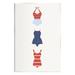 Stupell Industries Ba-069-Framed Nautical Swim Style On Canvas by Lil' Rue Print Canvas in Red | 19 H x 13 W x 0.5 D in | Wayfair ba-069_wd_13x19