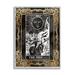 Stupell Industries Az-288-Framed Patterned Sun Tarot Print Canvas in Black | 20 H x 16 W x 1.5 D in | Wayfair az-288_gff_16x20