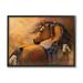 Stupell Industries Az-053-Framed Kiowa Gold Horse Canvas in Brown | 24 H x 30 W x 1.5 D in | Wayfair az-053_fr_24x30