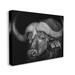 Stupell Industries Az-066-Canvas Dark Buffalo On Canvas Print Canvas in Black | 16 H x 20 W x 1.5 D in | Wayfair az-066_cn_16x20