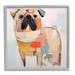 Stupell Industries Az-115-Framed Abstract Pug Collage Wood in Blue/Brown/White | 17 H x 17 W x 1.5 D in | Wayfair az-115_gff_17x17