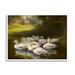 Stupell Industries Az-069-Framed Country Ducks In Pond On Canvas by Ziwei Li Print Canvas in Green | 16 H x 20 W x 1.5 D in | Wayfair