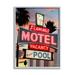 Stupell Industries Az-041-Framed Tropical Flamingo Motel On Canvas by Larry Grossman Print Canvas in Black/Blue/Red | 20 H x 16 W x 1.5 D in | Wayfair