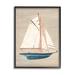 Stupell Industries Az-918-Framed Rustic Blue Sailboat On Canvas by June Erica Vess Print Canvas in Brown | 14 H x 11 W x 1.5 D in | Wayfair