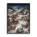 Stupell Industries Ba-851-Framed Snowy Christmas Village Framed On Wood by RB Print Wood in Blue/Brown | 14 H x 11 W x 1.5 D in | Wayfair