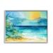 Stupell Industries Ba-006-Framed Abstract Sun On Beach On Canvas by Andrea Haase Print Canvas in Blue | 11 H x 14 W x 1.5 D in | Wayfair