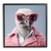 Stupell Industries Az-137-Framed Trendy Ostrich In Pink Wood in Brown/Pink | 17 H x 17 W x 1.5 D in | Wayfair az-137_fr_17x17