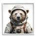 Stupell Industries Ba-937-Framed Bear In Space Suit Framed On Wood Print Wood in Brown | 12 H x 12 W x 1.5 D in | Wayfair ba-937_wfr_12x12