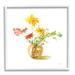 Stupell Industries Bb-314-Framed Summer Floral Vase Framed On Wood by Danhui Nai Print Wood in Brown/White | 24 H x 24 W x 1.5 D in | Wayfair