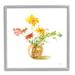 Stupell Industries Bb-314-Framed Summer Floral Vase Framed On Wood by Danhui Nai Print Wood in Brown/White | 17 H x 17 W x 1.5 D in | Wayfair