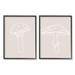 Stupell Industries A2-669-Framed Soft Minimal Mushroom Outlines Framed On 2 Pieces by Lil' Rue Print in Brown | 14 H x 11 W x 1.5 D in | Wayfair