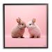 Stupell Industries Baby Bunnies on by Roozbeh Single Picture Frame Print on Canvas in Pink | 12 H x 12 W x 1.5 D in | Wayfair ba-609_fr_12x12