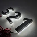 Numero di indirizzo retroilluminato 3D personalizzato numero civico a LED numeri civici moderni in