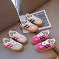 Nuove scarpe in pelle scamosciata per bambini scarpe da ginnastica sportive per bambini scarpe di