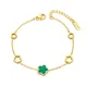 Bracelet à breloques fleur pour femme bijoux en acier inoxydable coquillage blanc noir vert