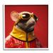 Trinx Mouse In Portrait by Roozbeh Canvas in Red | 17" H x 17" W x 1.5" D | Wayfair 4F88287A47D94440BD3DD6BA671E6FD7