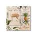 Ophelia & Co. Vintage Antelope Postcard On Canvas by Andrea Haase Canvas in White | 36 H x 36 W x 1.5 D in | Wayfair