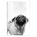 Stupell Industries Az-237-Framed Pug Bathroom Splash Print Wood in Brown/Gray | 15 H x 10 W x 0.5 D in | Wayfair az-237_wd_10x15