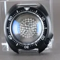 Boîtier de montre en verre saphir pour SeATM cadran noir pur anneaux de chapitre module SKX 6105