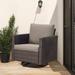 Ebern Designs Reshod Swivel & Rocking Wicker Outdoor Lounge Chair Wicker/Rattan in Brown | 30.3 H x 28.35 W x 31.1 D in | Wayfair