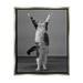 Ebern Designs Funny Cat Victory Pose Framed On Canvas by Kazutoshi Ono Print Canvas in Gray | 21 H x 17 W x 1.7 D in | Wayfair