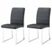 Ivy Bronx Labriola Metal Side Chair Dining Chair Faux Leather/Metal in Black | 35.7 H x 17.2 W x 21.5 D in | Wayfair