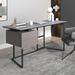 Ebern Designs Onawa Desk Wood/Metal in Black/Brown/Gray | 29.53 H x 62.99 W x 23.62 D in | Wayfair 57C4B7E80E1C4D66897A89D229EF0BB9