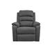 Latitude Run® Vesna 36 Inch Manual Recliner Chair Burlap, Cushioned Seat, Solid Wood in Gray | 40 H x 33 W x 36 D in | Wayfair