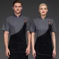 Veste et tablier de chef pour hommes et femmes uniforme de serveuse cuisine de restaurant bar