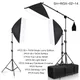 SH Photo Studio Softbox Light Kit Photographic Equipment Four Lamp Holders Continuous Light System