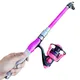 Telescopic Lure Fishing Rod Reel Combo Full Kit Carbon Fiber Pole Baitcasting/Spinning Wheel Outdoor