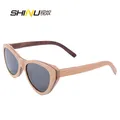 Sunglasses Polarized women Design Vintage nature wooden Sunglasses Men Cat eyes Sun Glasses Shades