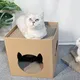 Cat House Scratching Board Pet Folding Pets House With Scratch Pads Corrugated Cat Cardboard Box For