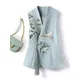 Chinese Style Bright Silk Embroidered Vest Female Spring Retro Jacquard Handmade Buckle Straight