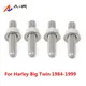 4Pcs Big Twin Cam Exhaust Port Studs Nuts Pipe Butt Both-Ends Screw Bolts for Harley Big Twin 84-16