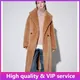 Top Quality Max Teddy Coat Women Luxury Genuine Fur 62% Alpaca 26% Wool 12% Silk Winter Warm Long