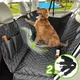 Dog Car Seat Cover Waterproof Pet Travel Dog Carrier Hammock Car Rear Back Seat Protector Mat Safety