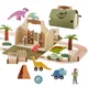 Wooden Felt Dinosaur Simulated Track Farm Setting Scene Toys Baby Shape Pairs Multiple And