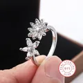 Zunderes-Bague goutte d'eau en argent 925 pour femme bague réglable bijoux de fête bague de