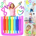 Rainbow Pop Tubes Fidget Toys Jouet mentaires oriel pour les instituts d'anlande soulignés Jouets