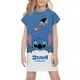 Stitch Short Dresses Casual Children's Clothes 2024 Party Girls Summer Dress Child Costume 2 To 8